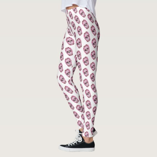 Schedelpatroon Aangepaste Leggings (Links)