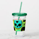 Schedelpatroon Acrylbeker Acryl Drinkbeker (Achterkant)