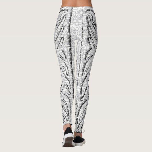 Schedelpatroon Halloween Leggings (Achterkant)