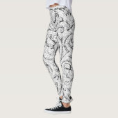 Schedelpatroon Halloween Leggings (Links)