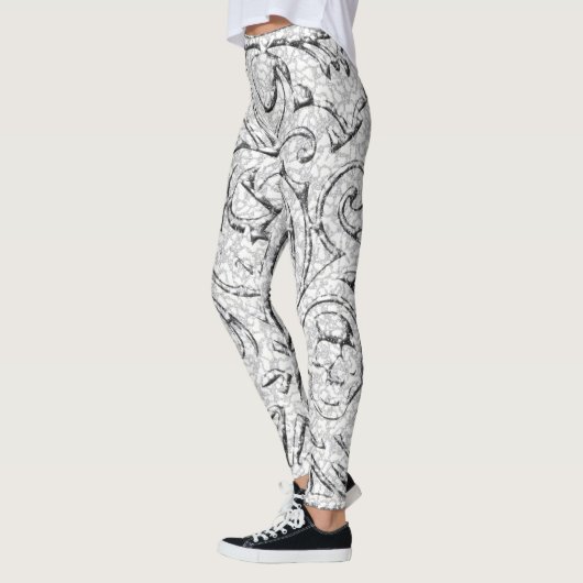Schedelpatroon Halloween Leggings (Links)