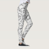 Schedelpatroon Halloween Leggings (Rechts)