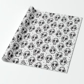 Schedelpatroon. Halloween ontwerp. Cadeaupapier (Uitgerold)