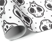 Schedelpatroon. Halloween ontwerp. Cadeaupapier (Rol Hoek)
