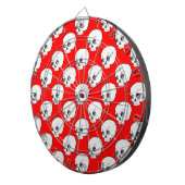 Schedelpatroon Op Rood Achtergrond Dartbord (Voorkant Rechts)