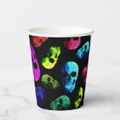 Schedelpatroon Papieren Bekers (Achterkant)