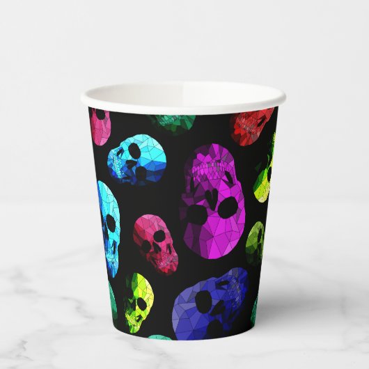 Schedelpatroon Papieren Bekers (Links)