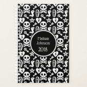 Schedelpatroon zwart-wit met naam planner (Voorkant)
