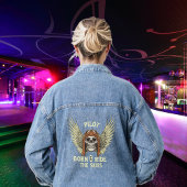 Schedelpiloot geboren om de lucht te berijden, coo denim jacket