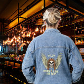 Schedelpiloot geboren om de lucht te berijden, coo denim jacket