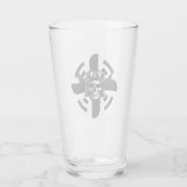 Schedelpiloot & propeller, Cool Aviation Glas (Achterkant)