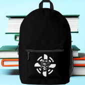 Schedelpiloot & Vliegtuigpropeller, minimalistisch Bedrukte Rugzak