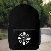 Schedelpiloot & Vliegtuigpropeller, minimalistisch Bedrukte Rugzak