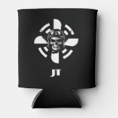 Schedelpiloot & Vliegtuigpropeller, minimalistisch Blikjeskoeler (Voorkant)