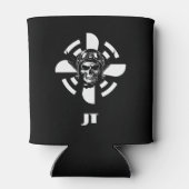 Schedelpiloot & Vliegtuigpropeller, minimalistisch Blikjeskoeler (Achterkant)