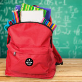 Schedelpiloot & Vliegtuigpropeller, minimalistisch Ronde Button 3,2 Cm