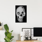 Schedelposter - Zwart & Wit Pop Art, Fantasy Art Poster (Thuiskantoor)