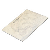  schedelprofiel met letters notitieblok (Schuin)