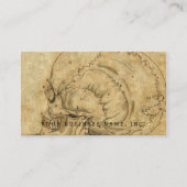  schedelprofielgravering met letters visitekaartje (Voorkant)