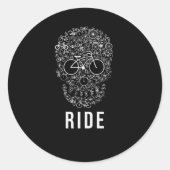 schedelrit ronde sticker (Voorkant)