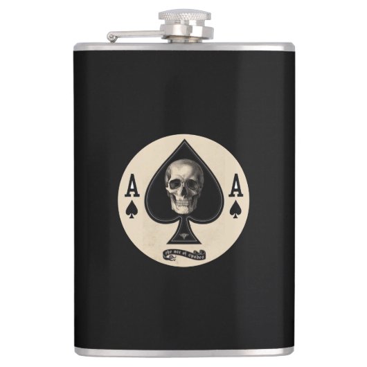 Schedels & Ace of Spades kolf Heupfles (Voorkant)