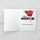 Schedels anti-Valentijn met Vleugels Feestdagen Kaart (Binnen)