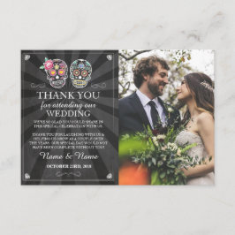 Schedels Bedankt Fotokaart Gotische Halloween Kaart