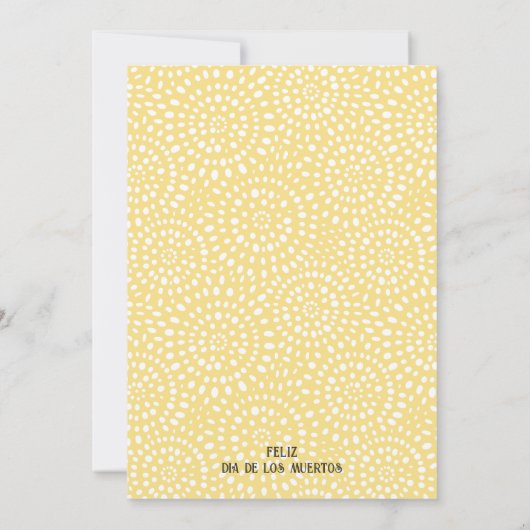 Schedels Bloemen Paarse Dia de los Muertos Party Kaart (Achterkant)