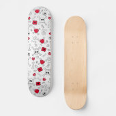 Schedels, botten & gebroken harten skateboard (Voorkant)