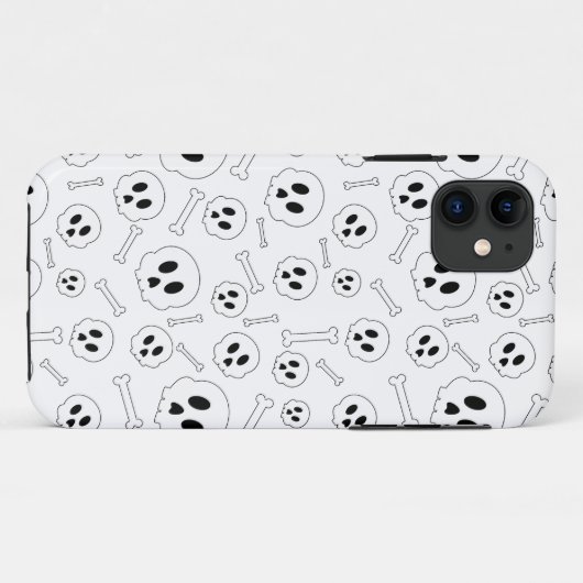 Schedels & Botten Halloween Patroon Case-Mate iPhone Case (Achterkant (horizontaal))