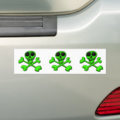 schedels bumpersticker (Op auto)