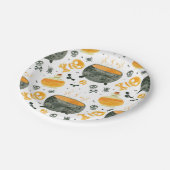 Schedels & Cauldrons Spooky Halloween Party Papieren Bordje (Gekanteld)