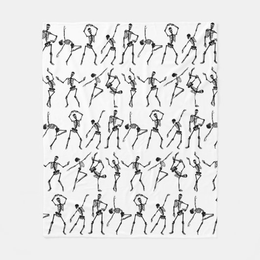 Schedels dansen fleece deken (Voorkant)