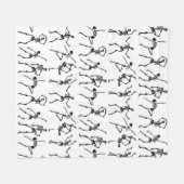 Schedels dansen fleece deken (Voorkant (Horizontaal))