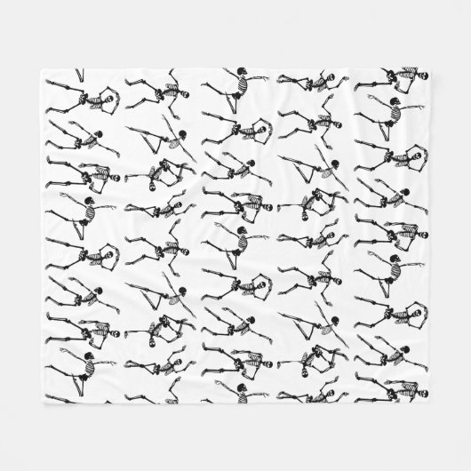 Schedels dansen fleece deken (Voorkant (Horizontaal))