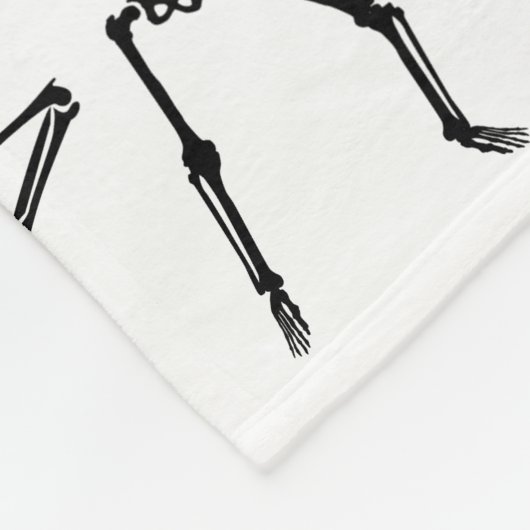 Schedels dansen fleece deken (Hoek)