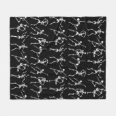 Schedels dansen zwart fleece deken (Voorkant (Horizontaal))