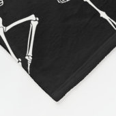 Schedels dansen zwart fleece deken (Hoek)