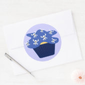 Schedels en cupcakes Sticker (Envelop)