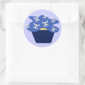 Schedels en cupcakes Sticker (Tas)