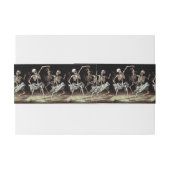 Schedels en Dansende Skeletten Gotische Bruiloft Uitnodigingen Wikkel (Achterkant Voorbeeld)