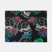 Schedels en donkere Rozen | Funky Glam Ombre Grung Deurmat (Voorkant)
