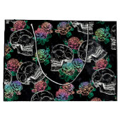 Schedels en donkere Rozen | Funky Glam Ombre Grung Groot Cadeauzakje (Achterkant)