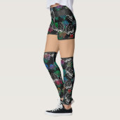 Schedels en donkere Rozen | Funky Glam Ombre Grung Leggings (Links)