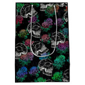 Schedels en donkere Rozen | Funky Glam Ombre Grung Medium Cadeauzakje (Achterkant)
