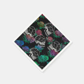 Schedels en donkere Rozen | Funky Glam Ombre Grung Servet (Hoek)