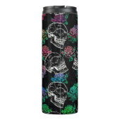 Schedels en donkere Rozen | Funky Glam Ombre Grung Thermosbeker (Achterkant)
