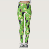 Schedels en doodskisten Halloween Leggings (Voorkant)