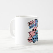 Schedels en giechels koffiemok (Voorkant links)
