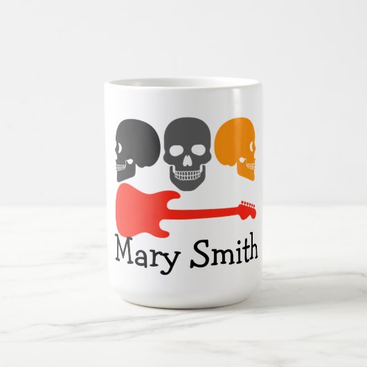 Schedels en gitaar koffiemok (Center)